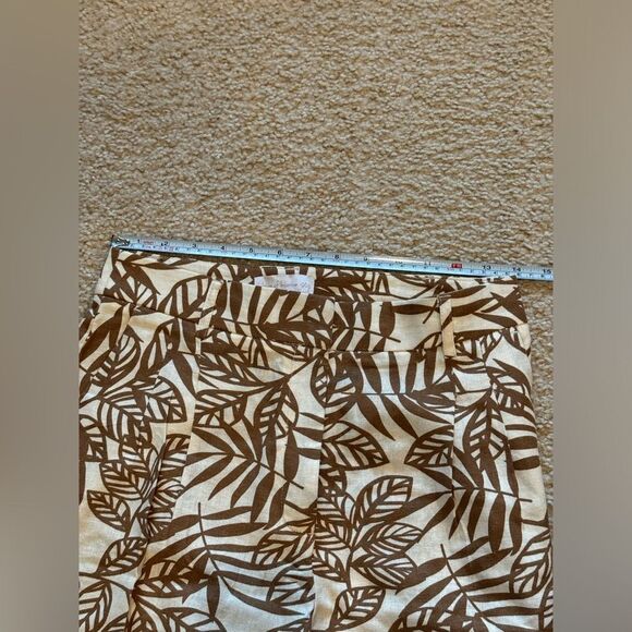 NWOT House of Harlow 1960 Linen Brown/Cream Halter Top & Wide Leg Pants Set Sz 4 - Picture 7 of 16